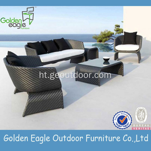 Leisure Sofa Set with Durable Umo-resistant Wicker